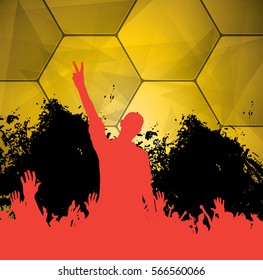 Dancing people, party illustration