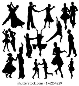 dancing people set