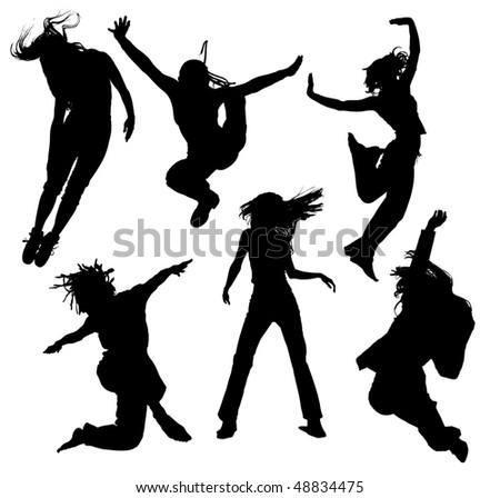 dancing people silhouettes