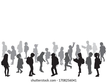Dancing people silhouettes. Abstract background.