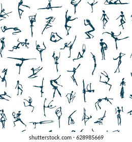 Dancing people, sketch for your design