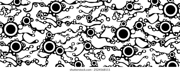 Dancing people top view. Halftone circular background. Space arnament. Pattern of chaotic matter, grids. Community of points.  Design for business, presentations, technology. Vector