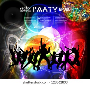 Dancing people. Vector