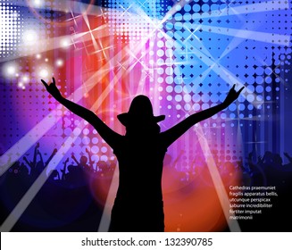 Dancing people. Vector
