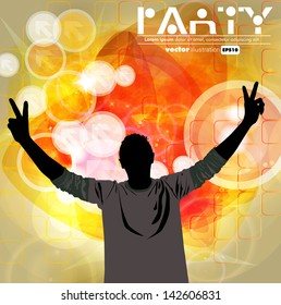Dancing people. Vector