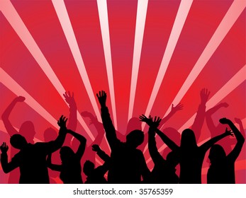 dancing people - vector