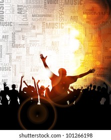 Dancing people. Vector illustration
