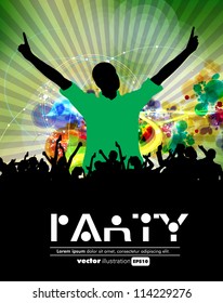 Dancing people. Vector illustration