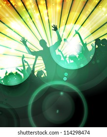 Dancing people. Vector illustration