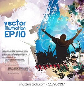 Dancing people. Vector illustration