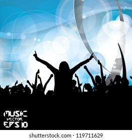 Dancing people. Vector illustration