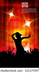 Dancing people. Vector illustration