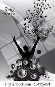Dancing people. Vector illustration