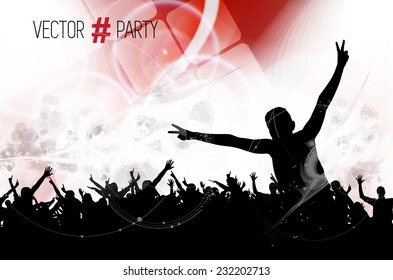 Dancing people, vector illustration