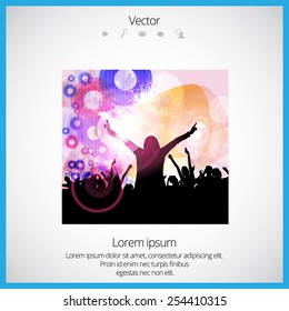 Dancing people. Vector illustration