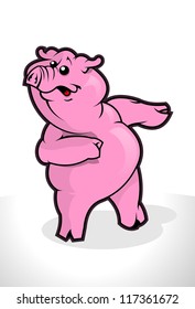 Dancing Pink Pig