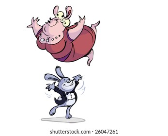 Dancing rabbits