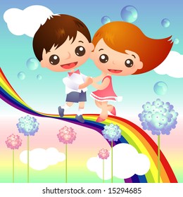 Dancing at the rainbow