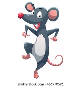Dancing rat vector art and illustration.