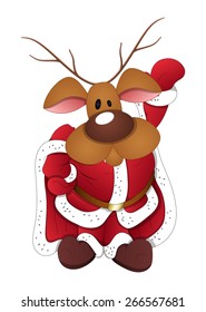 Dancing Reindeer Santa Claus