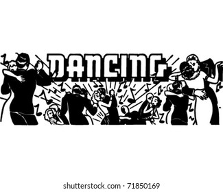 Dancing - Retro Ad Art Banner