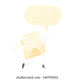 dancing retro cartoon letter