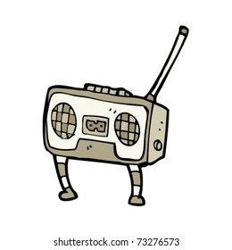 dancing retro radio cartoon