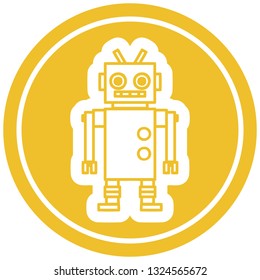 símbolo circular del robot bailador