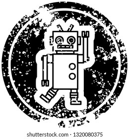Symbol des tanzenden Roboters in Not