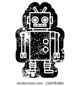 símbolo de icono del robot bailarín con problemas