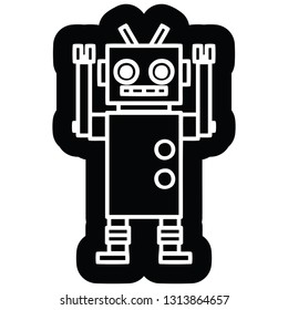 dancing robot icon symbol