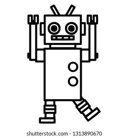 dancing robot icon symbol