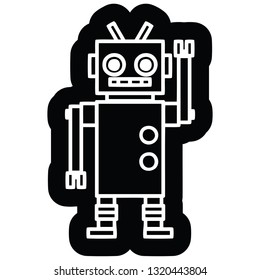 dancing robot icon symbol