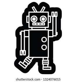 dancing robot icon symbol