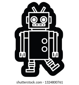 dancing robot icon symbol