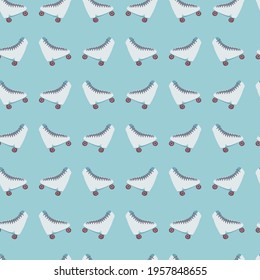 Dancing roller skates flipped grid repeat pattern