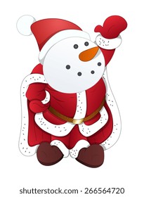 Dancing Santa Claus Character Vector