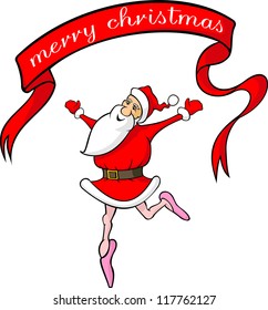 dancing santa claus - merry christmas