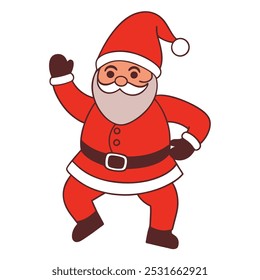 Dancing Santa Claus Vector Art.