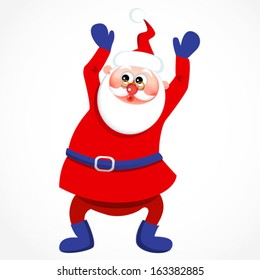 dancing santa hands up