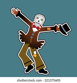 dancing scarecrow skeleton