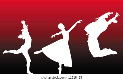 Dancing silhouettes