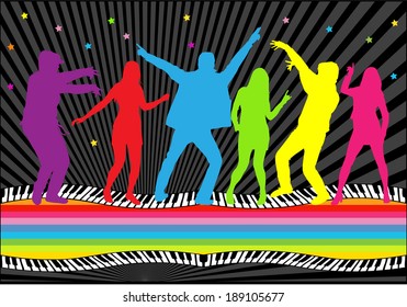 Dancing silhouettes