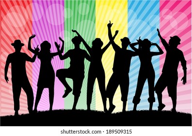 Dancing silhouettes