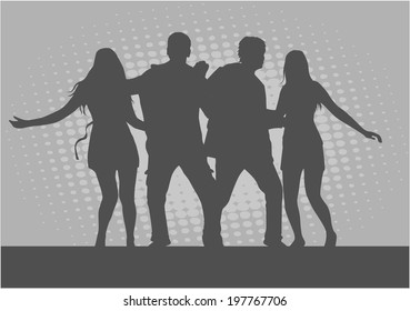 Dancing silhouettes