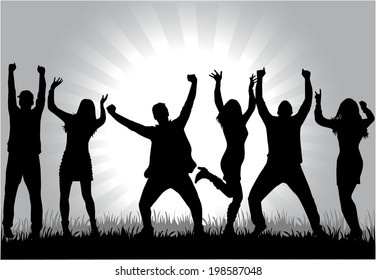 Dancing silhouettes