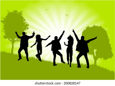 Dancing silhouettes