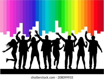 Dancing silhouettes