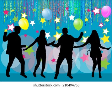 Dancing silhouettes