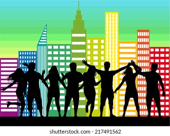 Dancing silhouettes